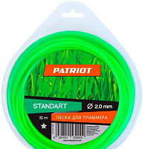 Леска patriot 15 м х 2 мм стандарт зелёная